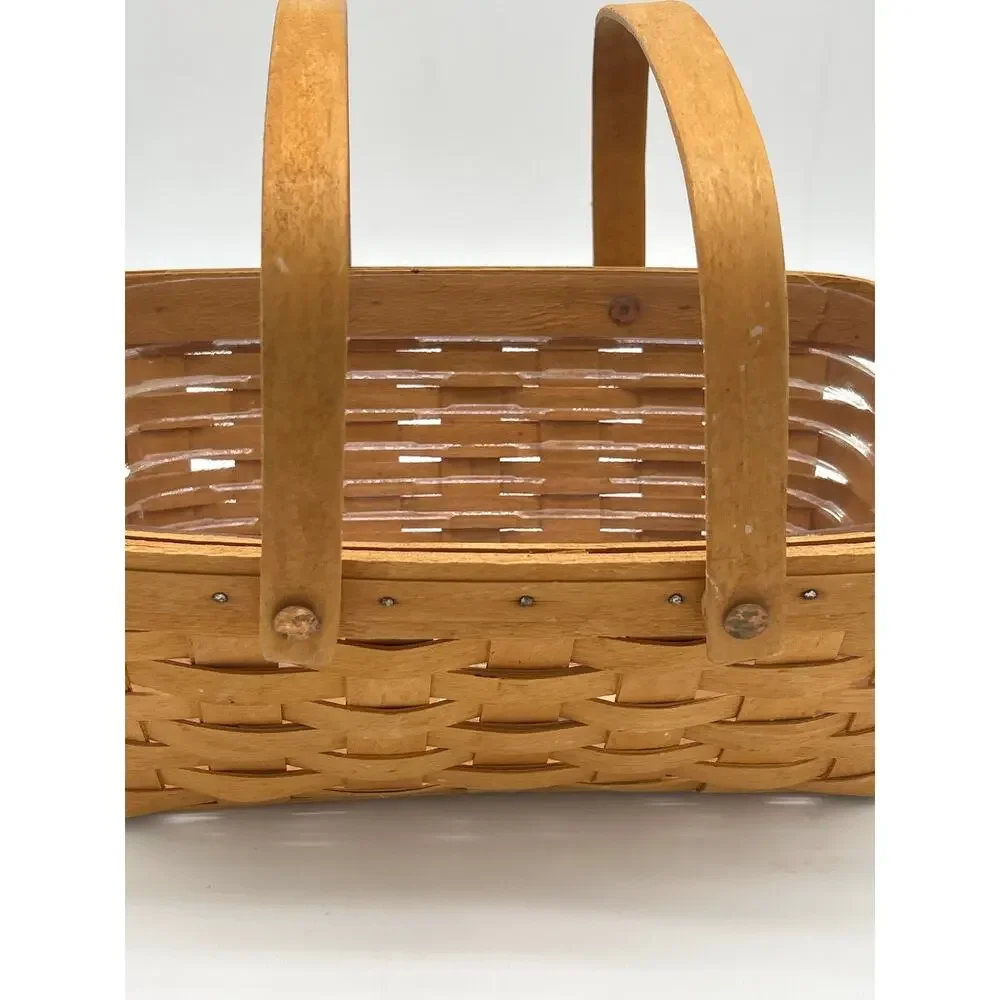 Vintage Longaberger Basket 1996 Handwoven Dresden Ohio Double Swing Handles